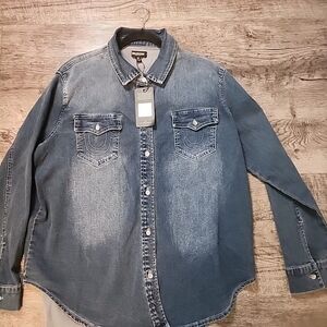 True Religion Gray Graphic Tee